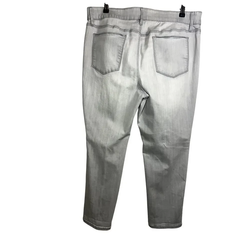 CHICO'S Women's High Rise Cropped Denim Jeans Gray Size 3P/16 Petite